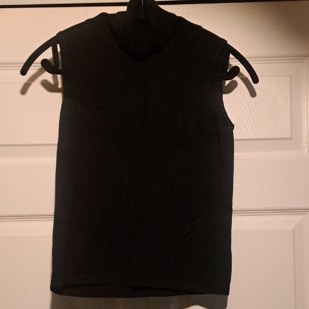 Black Sleeveless Turtleneck soft Stretchy comfortable Stylish and sleek